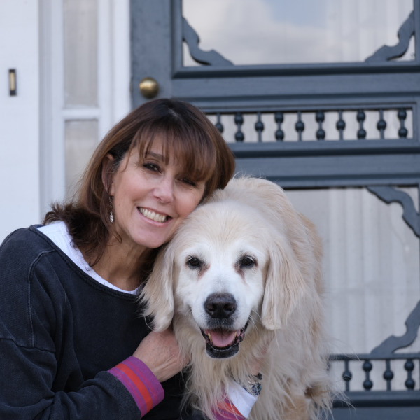 Janice and her golden retriever, Joey