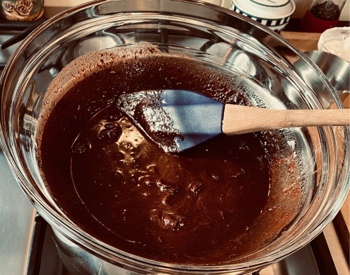 Chocolate melting on stove