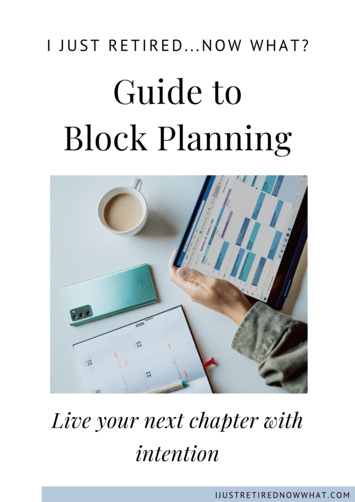 Now What Block Planner - I Just Retired Now What?