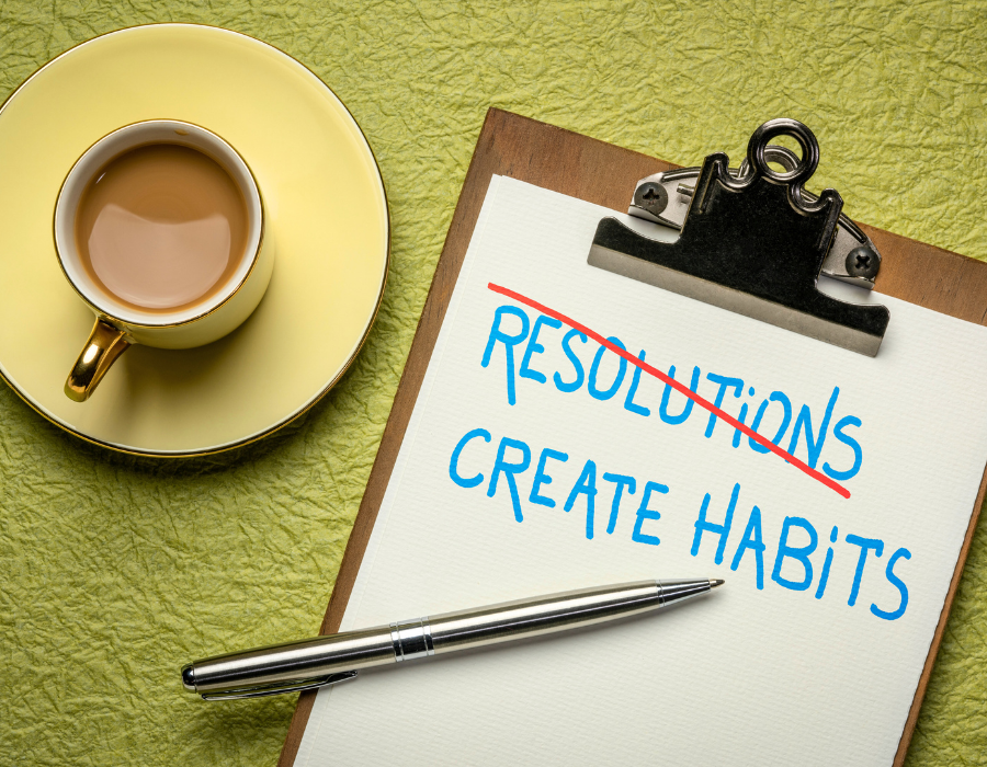 clip board with create habits