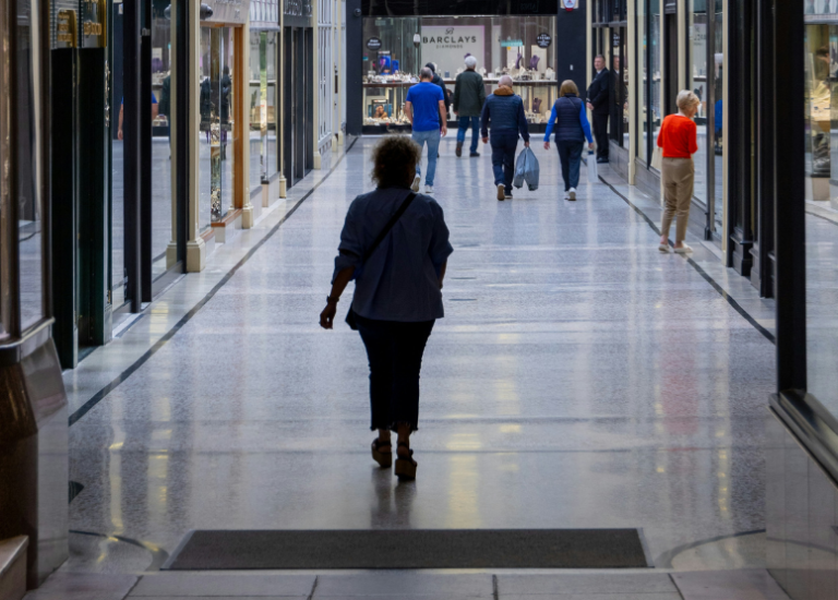 people walking in a mall