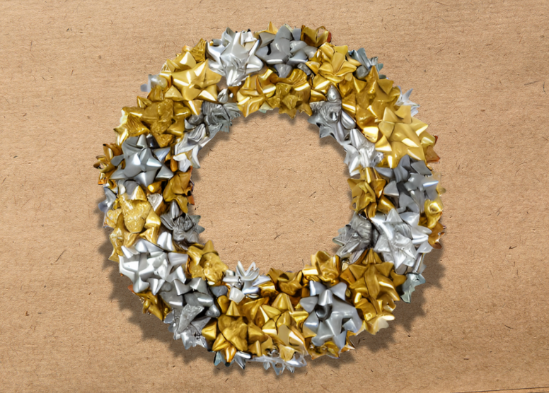 gift bow wreath