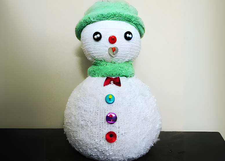 snowman made out of socks